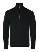 Selected Homme Half-zip Jumper - Black