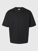 Selected Homme Loose FIt Oscar T-shirt - Black image