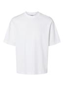 Selected Homme Losse Fit Oscar T-shirt - White image