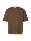 Selected Homme Loose Fit Oscar T-shirt - Chocolate image