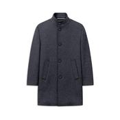 Bugatti Wool-Blend Stand Collar Overcoat - Navy image