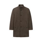Bugatti Wool-Blend Stand Collar Overcoat - Brown image
