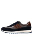 Bugatti Mens Navy Lace Up Leather Trainer image