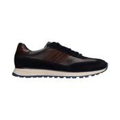 Bugatti Mens Navy Lace Up Leather Trainer image