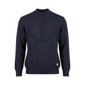 Armor Lux  Blue Anchor Mock Neck Sweater - Navy