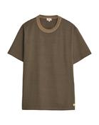 Armor-lux Héritage Callac Striped T-Shirt – Olive/Black image