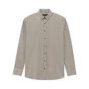 Bugatti Men's Patterned Long Sleeve Shirt – Olive