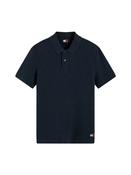 Tommy Jeans Washed Waffle Knit Polo Shirt - Navy
