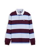 Tommy Jeans Relaxed Fit Striped Rugby Shirt – Berry image