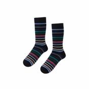 Pantherella Quakers All Over Multi-Stripe Merino Wool Men's Socks image