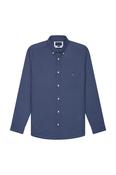 Eden Park Blue Micro Pattern Cotton Shirt - Blue image