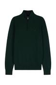 Eden Park Cotton Trucker Half-Zip Sweater – Forest Green