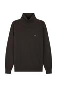 Eden Park Cotton Roll-Neck Sweater – Brown