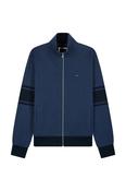 Eden Park Cotton Full-Zip Trucker Neck Sweatshirt – Navy