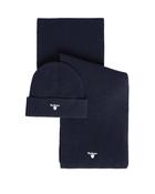 Barbour Cascade Beanie and Scarf Gift Set - Navy image