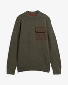Barbour Stockham Textured Crew Neck Jumper - Beech