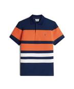 Tommy Hilfiger Relaxed Fit Colour-Blocked Polo Shirt - Carbon Navy / Orange image