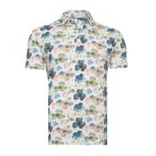 R2 Amsterdam Floral print linen blend polo image