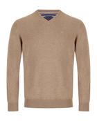 Andre Valencia V-Neck Jumper – Camel