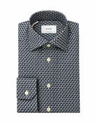 Eton Contemporary Fit Geometric Print Shirt – Navy image