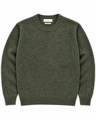 Daniele Fiesoli Lambswool Fleck Crew Neck Jumper – Forest Green image
