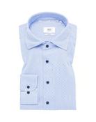 Modern Fitted Japanese Knitted in royal blue printed