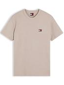 Tommy Jeans Tommy Badge Crew Neck T-Shirt – Limestone Dust image
