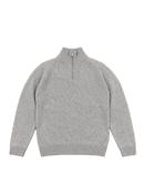 Wool &amp; Co Lupetto Mouline Quarter Zip - Beige image