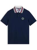 Tommy Jeans Wavy Crest Polo Shirt – Navy image