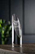 Ellipse Crystal Trophy Engraved