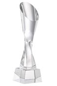 Twist Crystal Trophy Engraved