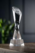 Twist Crystal Trophy Engraved image