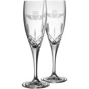 Claddagh Flute Glass Pair