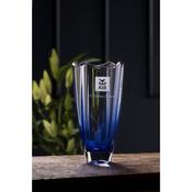 Engraved Sapphire Dune 10" Square Vase