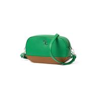 Two Tone Cross Body Bag - Green &amp; Tan