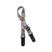 Ukulele Strap - Blue Gaucho Flowers image