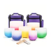 Colour Crystal Singing Bowls Chakra Set
