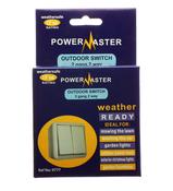 Powermaster 2 Gang 2 Way Outdoor Switch IP67 | 1709-08