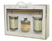 Gold Vanilla Candle &amp; Diffuser Set | 220140