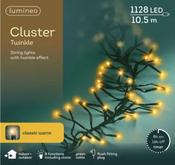 Outdoor LED Classic White Cluster Lights GB 8 Function Twinkle Effect | 500916