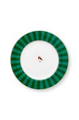 Love Birds Plate Stripes Emerald &amp; Green 17cm | 51.001.463