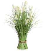 70cm Artificial Green &amp; White Grass Bunch | 801983 image