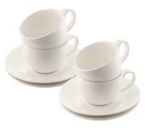 Belleek Living Erne Teacup &amp; Saucer Set of 4 | 9308 image