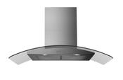 Belling  90cm Chimney Hood Curved Glass - Stainless Steel | CHIM904GSTA image