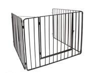 De Vielle Heritage Premium Black Heavy Duty Stove Guard with Front Opening Gate | DEF760621
