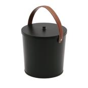 De Vielle Ash Bucket with Lid &amp; Leather Handle 25cm | DEV006596