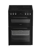 Hotpoint 60cm Freestanding Electric Double Cooker with Air Fry - Black | HDE6VDCASB1 image