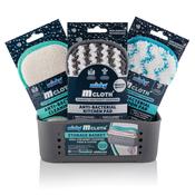 Minky 3 Piece Anti-Bac Cleaning Set &amp; Storage Basket Grey │ MNK324314