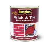 Rustins Quick Dry Brick &amp; Tile Paint Red 1L| R110019