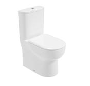 VIA Fully Shrouded Comfort Height Closed Coupled Rimless WC &amp; Alpha Soft Close Seat | USW0337